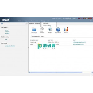 Ionize 基于CodeIgniter开源CMS系统  v1.0.4