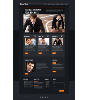 黑色暗纹商业css模板 1.2企业网站模板