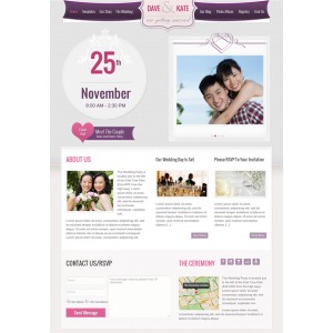 婚庆企业html5网站模板 1.0一款适合婚礼网站