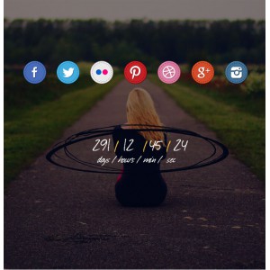 网站上线倒计时html5模板 1.3分享按钮网站模板
